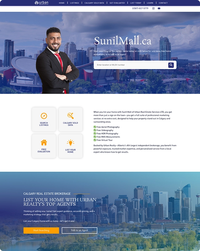 real estate web design calgary